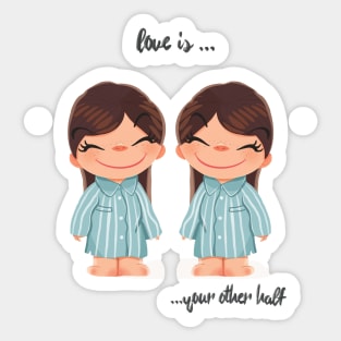 Love is lgbt day pride, love is love, valentines couple clothes, valentines gift for her Sticker